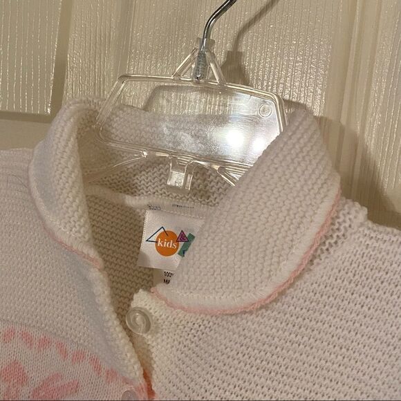 Vintage GIRLS Knitted Rabbit CARDIGAN With Booties & Hat - Picture 4 of 7